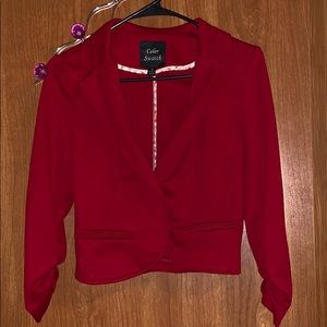 Casual red blazer